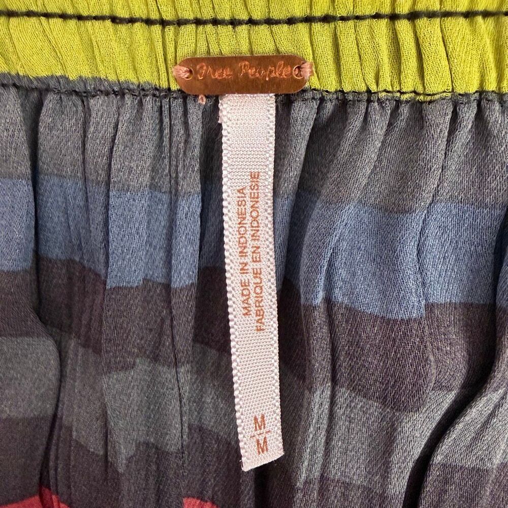 Free People Medium Pleated Hi-Low Skirt Flaws - Picture 4 of 8